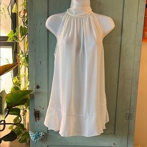 Max Studio White Ruffled Blouse